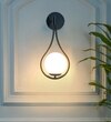 Birds Single Light Wall Fitting In Black  Finish With Opal Frosted White Glass