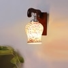 Devansh Solid Wood Electric Wall Light in Brown Colour with Multi Shade Count of 1 Light