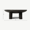 Ribbed Coffee Table Black