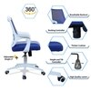 Xeanea Mid Back Ergonomic Chair in Blue Colour