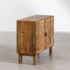 Cayene Solid Mango Wood Sideboard with 2 Door Handcarved in Natural Finish