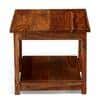 Camden Sheesham Wood Contemporary Square Coffee Table In Natural Teak Finish