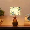 Devansh Multicolor Cotton Table Lamp With  Wood Natural Base (7X13 Inches)-14