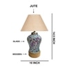 Devansh Conical  Beige Jute Shade  Lamp With  Wood & Mosaicglass Base For Decoration /Office/Home/Gifting/Study For Decoration /Office/Home/Gifting/Study -(10X10X14.5) Inches -