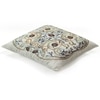 Ozaan Ivory Embroidered Linen Cushion Cover 18X18 Inches