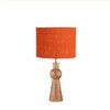 Devansh Orange  Jute   Table Lamp With  Wood Natural Base (7X18.25 Inches)-17