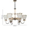Eliante Chandelier, 6 Light Mild Steel Modern Ceiling Fixture