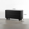 Mahe Solid Wood Chest Of 6 Drawers In Matte Black Finish