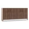 Alex 18 Pair Shoe Rack in Classic Walnut Finish