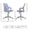 Ddeasirea Mid Back Ergonomic Chair in Blue Colour