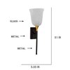 Devansh Metal Electric Wall Light in Black Colour with White Shade Count of 1 Light