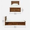 Zvya Solid Wood Single  Size Upholstered Bed With Box Storage (Provincial Teak Finish)