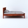 Miraya Solid Wood King Size Non Storage Bed In Honey Finish
