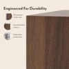 Zoey Engineered Wood 3 Door Wardrobe in Classic Walnut Finish