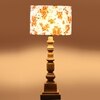 Devansh Multicolor Cotton Table Lamp With  Wood Natural Base (7X7X21.25 Inches)-14