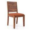 Julian 4 Seater Dining Table With Set Of 4 Oribi Upholstered Dining Chairs (Colour- Burnt Orange, Finish- Teak)