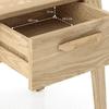 Faye Solid Wood Bedside Table In Natural White Ash Finish