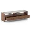 Tavo Solid Wood and Toronto TV Unit In Antique Amber Finish