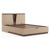 Sydney Engineered Wood King Hydraulic Storage Bed with 1 Bedside Table – Beige Glossy Finish