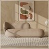 Eliteelegance Wood 2 Seater With Upholstery Non Storage Sofa In Beige Colour