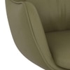 Aero Solid Wood 6 Seater Dining Table With 6  Beck Dining Chairs (Finish : Danish Walnut, Chair Colour : Olive Leatherette)