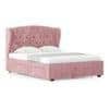 Holmebrook Engineered Wood Queen Size Drawer Storage Upholstered Bed in Desert Rose Colour
