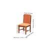 Rosslyn wood Dining Chair in Pumpkin Orange Velvet Upholstery with PINE FINISH