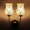 Devansh Metal Electric Wall Light in Gold Colour with Multicolor Shade Count of 2 Lights