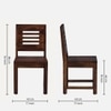 Charlie 4 Seater Dining Set In Teak Finish