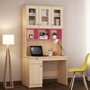 Swotty Study Table With Storage Pink And Beige Teak
