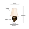 Devansh Gold Wall Mounted Lamp With Off-White Cotton Shade