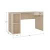 Astra Study Desk with Open Shelves and Drawer in Bronze Cambric Colour