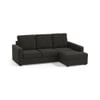 Apollo Compact Sofa (Colour : Graphite Grey, Cushion : Soft, Back Type : High Back, Seating Capacity : Right Aligned 2 Seater + Right Aligned Chaise + Ottoman)
