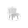 Azal Accent Chair in Navy Blue Colour Set 2 Solid Wood Accent Chair in Navy Blue Colour