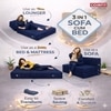 Coirfit Folding 4 Seater Double Foam Fold Out Sofa Cum Bed  in Dark Blue Colour