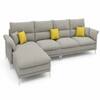 Aurora Sectional Sofa with Left Chaise Lounge Light Grey