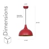 Feiss Red Metal Dome Pendant Light