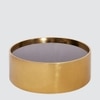 Ridgor Round Coffee Table In Golden Leafing With Glass Top
