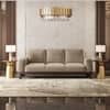 Granada Premium 3 Seater Fabric Sofa in Biscuit Velvet Colour