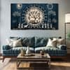 The Castle Decor Warli Art Wall Painting Wooden Framed 27x48 Inch (Style 2)