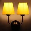 Devansh Metal Electric Wall Light in Gold Colour with White Shade Count of 2 Lights