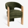 Nouve Solid Wood Dining Chair in Green Colour