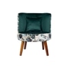 Easy Lounge Chair with Cushion in Green Color