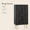 Dante Solid Wood Bar Cabinet (Black Finish)