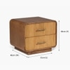 Linn Solid Wood Bedside Table in Brown Colour