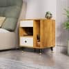 Hexa Red Engineered Wood Dressing Table in Frosty White and Giant Wood Colour