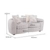 Opus 2 Seater Fabric Sofa in Dusk Grey Colour