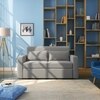Camden Compact 3 Seater Pull Out Sofa cum Bed In Vapour Grey Colour