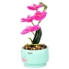 Artistic  Face Planter With Pink Artificial Orchids
