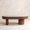 Doric Solid Wood Coffee Table in Brown Colour